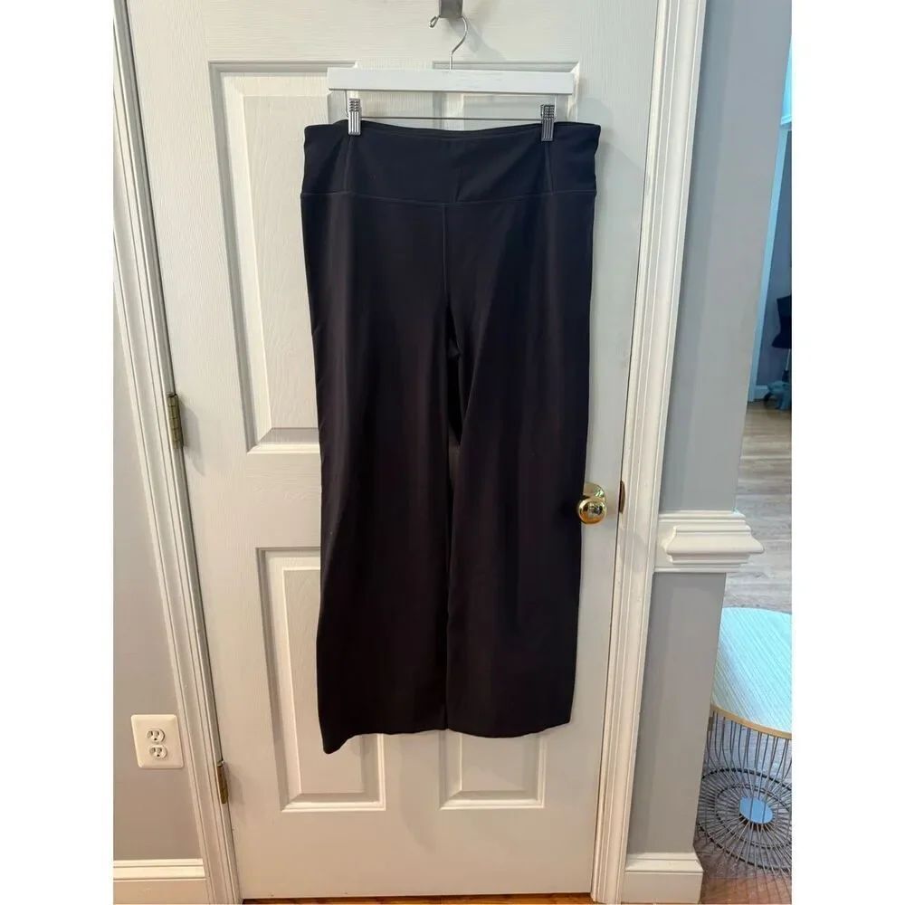 Tangerine Black Wide Leg Pull On Yoga Pants sz XXL EUC